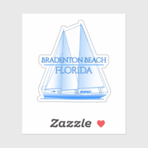 Adesivo Bradenton Beach Coastal Sailer Náutico