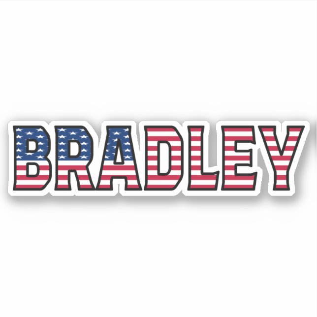 Adesivo Bradley Name Vorname USA Sticker Stickerset (Frente)