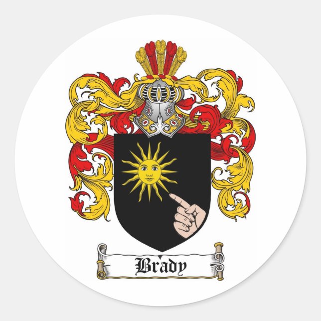 ADESIVO BRADY FAMILY CREST - BRADY CASACO DE ARMAS (Frente)