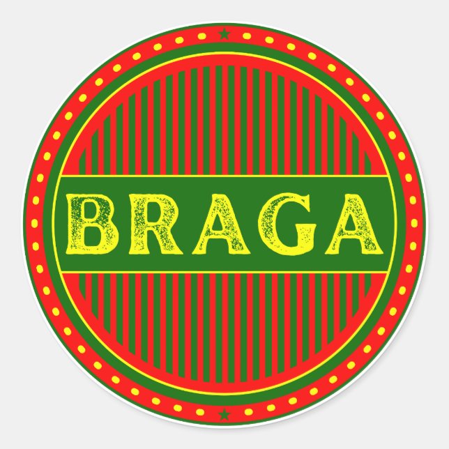 Adesivo Braga City Pride Emblem – Portuguese Identity (Frente)