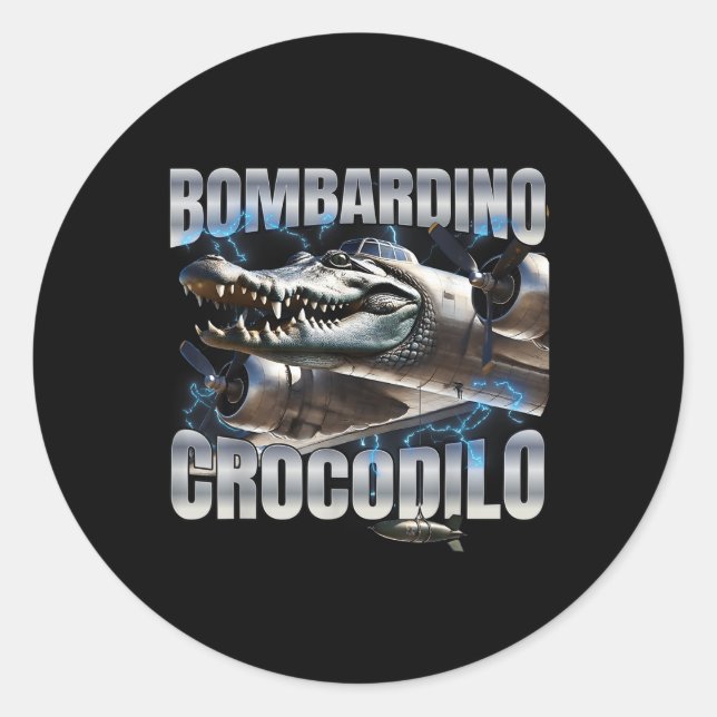 Adesivo Brainrot Bombardino Crocodilo Italiano (Frente)