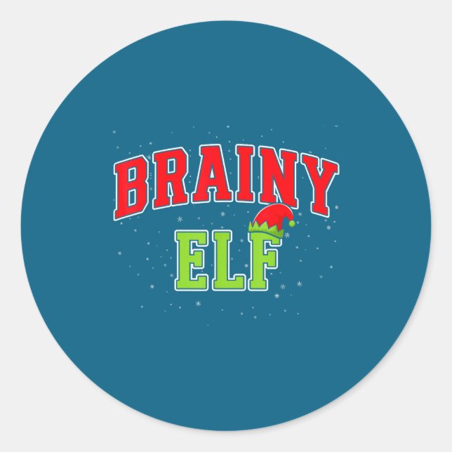 Adesivo Brainy Elf Christmas Family Matching Group Xmas  (Frente)