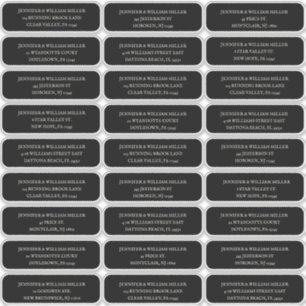 Adesivo Branca de Casamento Gótico no Endereço de Convidad