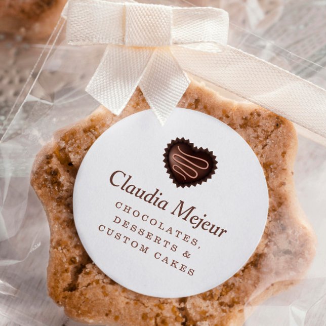 Adesivo Branca de Chocolate Simples Moderno (Criador carregado)