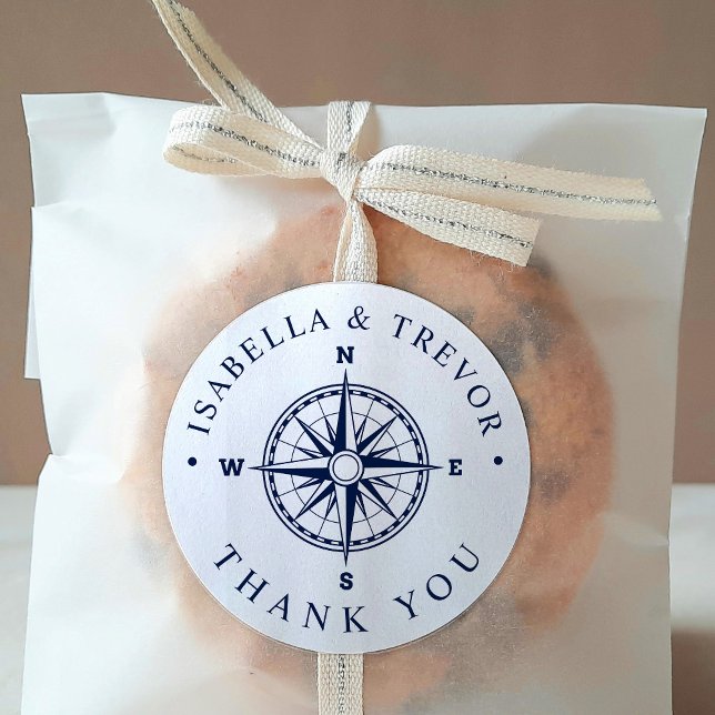 Adesivo Branca de Compass Eólico Marítimo | Marinho Obriga (Criador carregado)