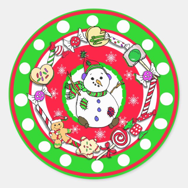 Adesivo Branca Desenhou Natal Neve (Frente)