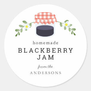 Adesivo Branca Floral de Jar de Blackberry