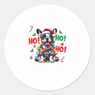 Adesivo Branca francesa engraçada HO Natal Santa Hat