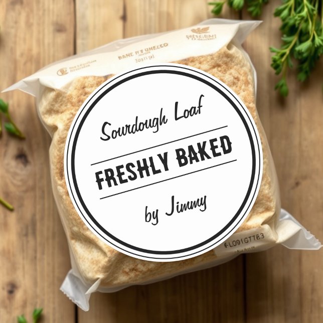 Adesivo Branca | Freshly Embalado Por (Criador carregado)