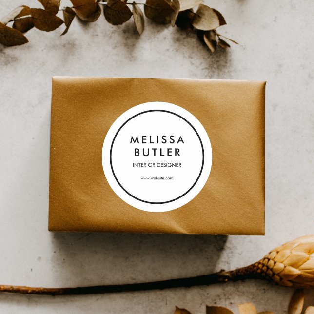 Adesivo Branca profissional moderna da empresa (Criador carregado)