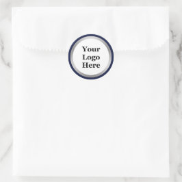 Adesivo Branco azul escuro e prenda seu logotipo aqui Mode