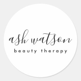 Adesivo Branco comum de caligrafia simples moderna