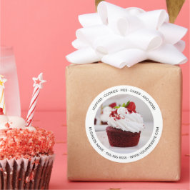 Adesivo Branco de Fotografia Personalizada de Panificação 