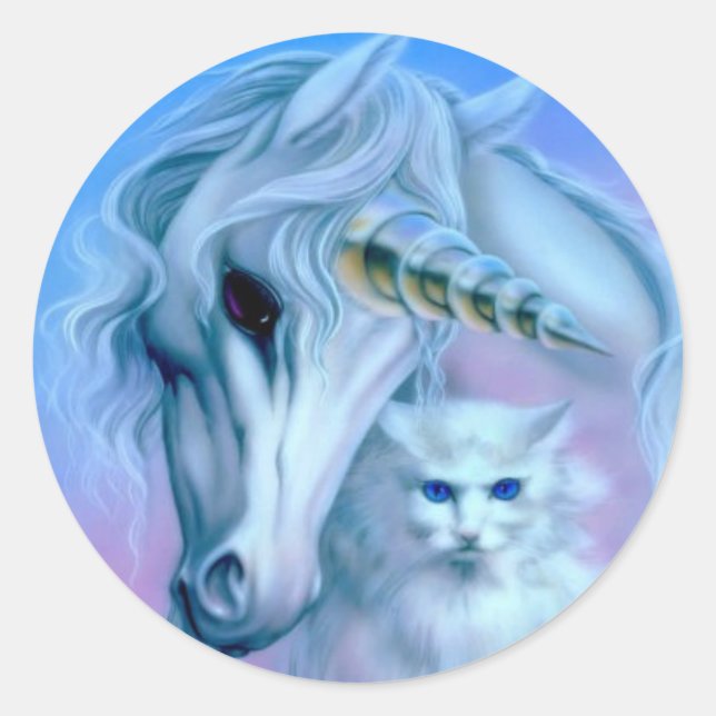 adesivo branco de inverno unicórnio (Frente)