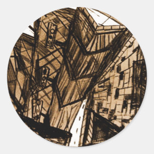 Adesivo branco de perspectiva para baixo