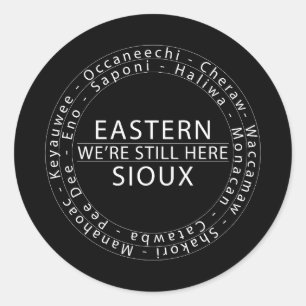 Adesivo branco de Sioux WSH de Leste (redondo)