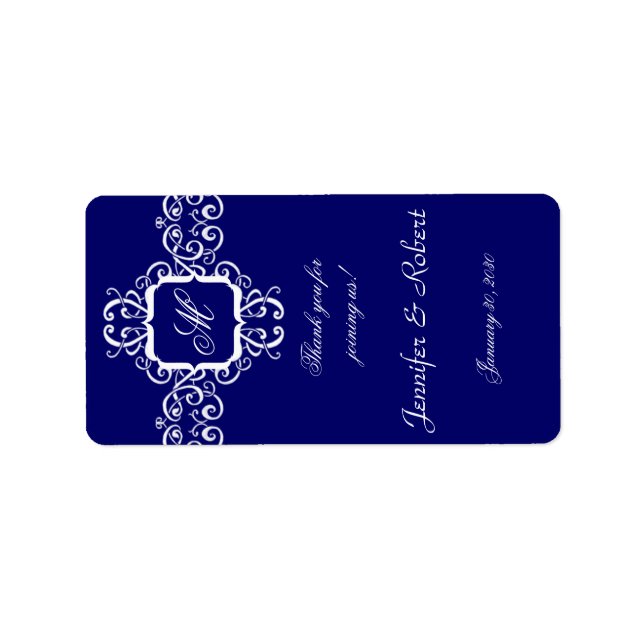 Adesivo branco de vértice monograma (Frente)