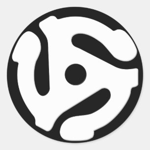 Adesivo Branco do adaptador de 45 RPM