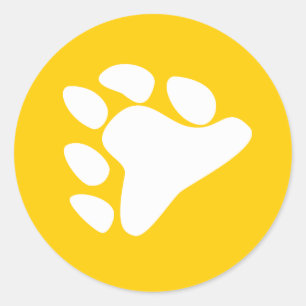ADESIVO BRANCO DO SÍMBOLO DA PATA DE URSO