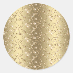 Adesivo Branco Dourado Brilhante com Purpurina