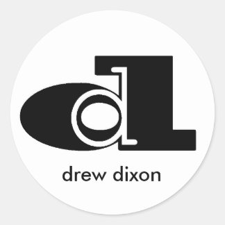 Adesivo Branco duplo D Sticker