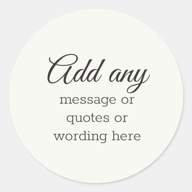 Adesivo Branco Elegante Simples PERSONALIZADO (Frente)