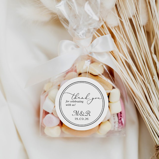 Adesivo Branco Negro Minimalista Obrigado Padrinho (Criador carregado)