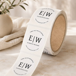 Adesivo Branco Preto Marca Empresa Obrigado