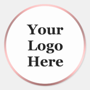 Adesivo Branco Rosa Bruto Metal Olhe seu logotipo aqui