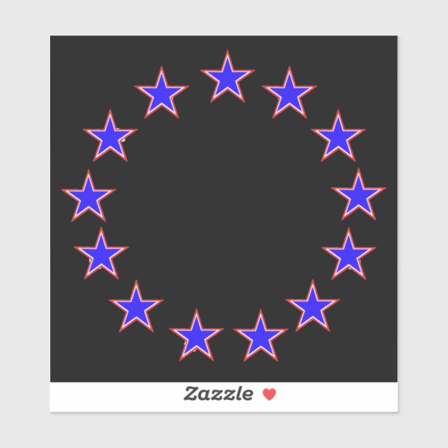 Adesivo Branco vermelho e azul 13 (Folha)