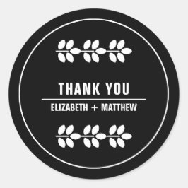 Adesivo Brancos Casamento Negro Obrigado