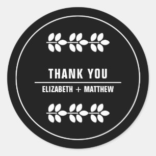 Adesivo Brancos Casamento Negro Obrigado