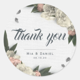 Adesivo Brancos e Pêssegos Flóricos Glamorosos