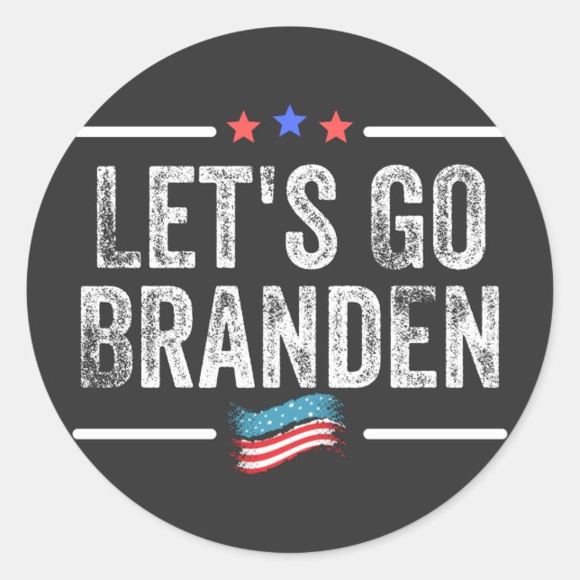 Adesivo branden conservador, bandeira engraçada anti biden (Frente)