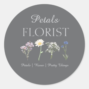 Adesivo Branding de Negócios de Florista Boutique