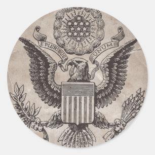 Adesivo Brasão americana antiquado