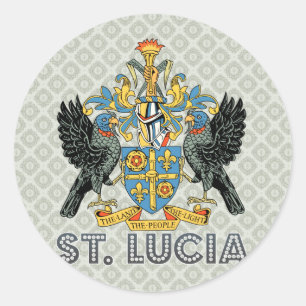 Adesivo Brasão de alta qualidade de St Lucia