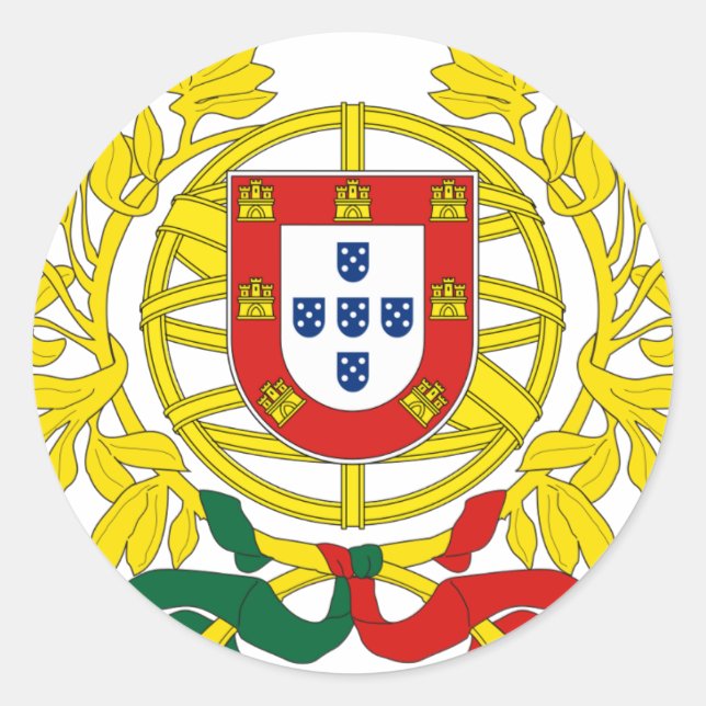 Adesivo Brasão de Armas (brasão) de Portugal (Frente)