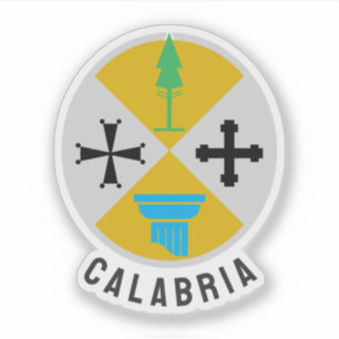Adesivo Brasão de Armas da Calábria, Itália