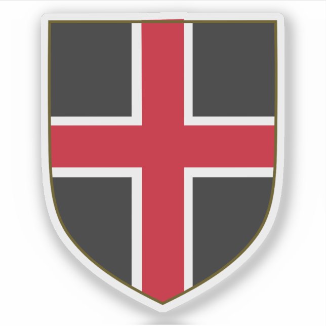 Adesivo Brasão de armas da cidade de Durham, Inglaterra (Frente)