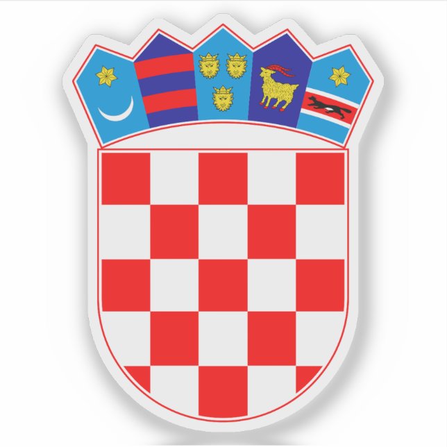Adesivo Brasão de armas da Croácia (Frente)
