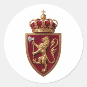 Adesivo brasão de armas da Noruega símbolo emblema bandeir