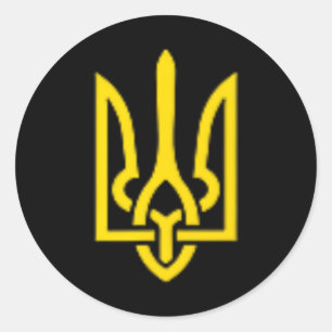 Adesivo Brasão de Armas da Ucrânia Volodymyr Zelensky Tryz