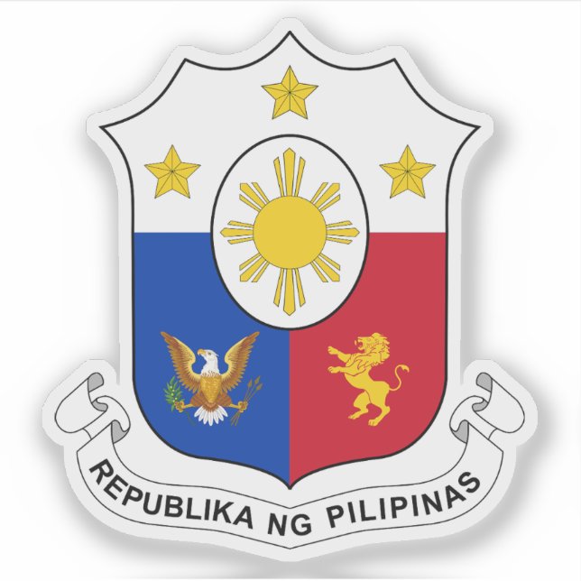 Adesivo Brasão de armas das Filipinas (Frente)