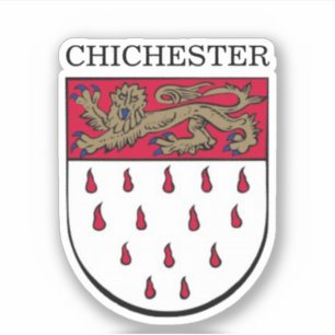 Adesivo Brasão de Armas de Chichester, West Sussex (Inglat