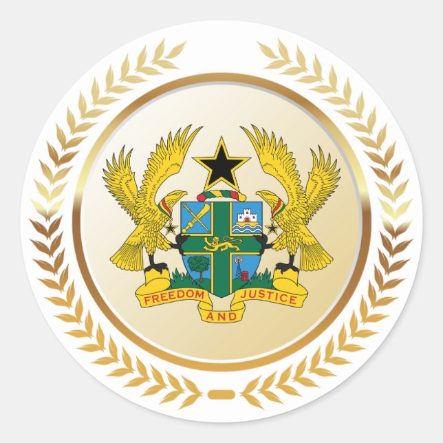 Adesivo Brasão de Armas de Gana (Frente)
