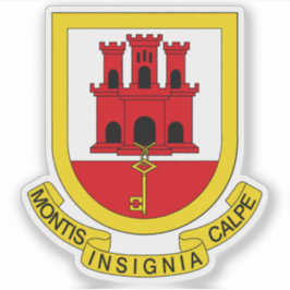 Adesivo Brasão de armas de Gibraltar