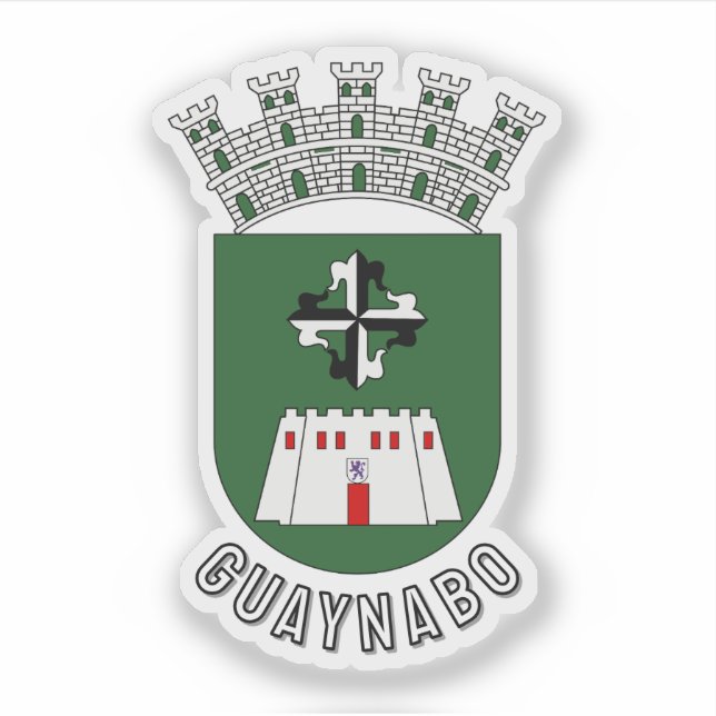 Adesivo Brasão de armas de Guaynabo, PR (Frente)