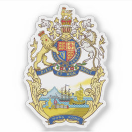 Adesivo Brasão de armas de Hong Kong (1843–1959)