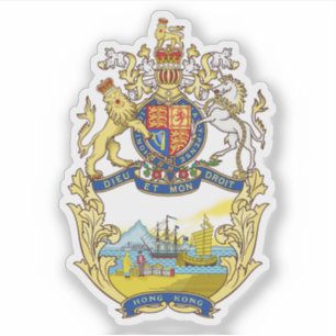 Adesivo Brasão de armas de Hong Kong (1843–1959)